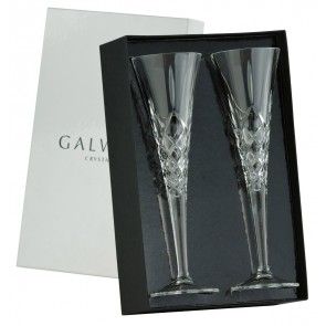 Galway Crystal Longford White Wine Glass Pair